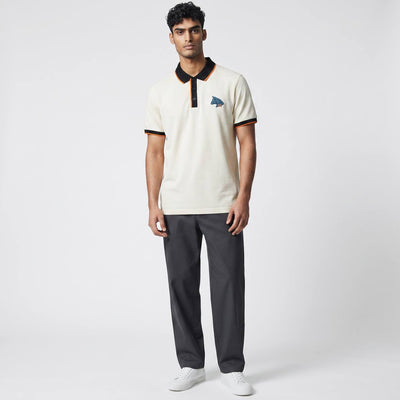 Hermes Premium Contrast Polo Shirt 🧡🤍 | Luxury Minimal Design Slim Fit Tee - MASTERPIECE
