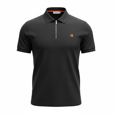 Hermès - Premium Zip Polo – Black Edition 🖤🔥 | Luxury Minimal Design - MASTERPIECE