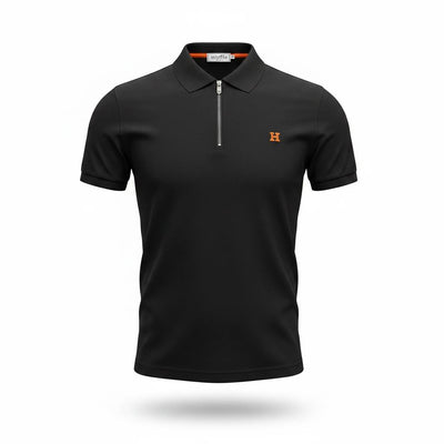 Hermès - Premium Zip Polo – Black Edition 🖤🔥 | Luxury Minimal Design - MASTERPIECE