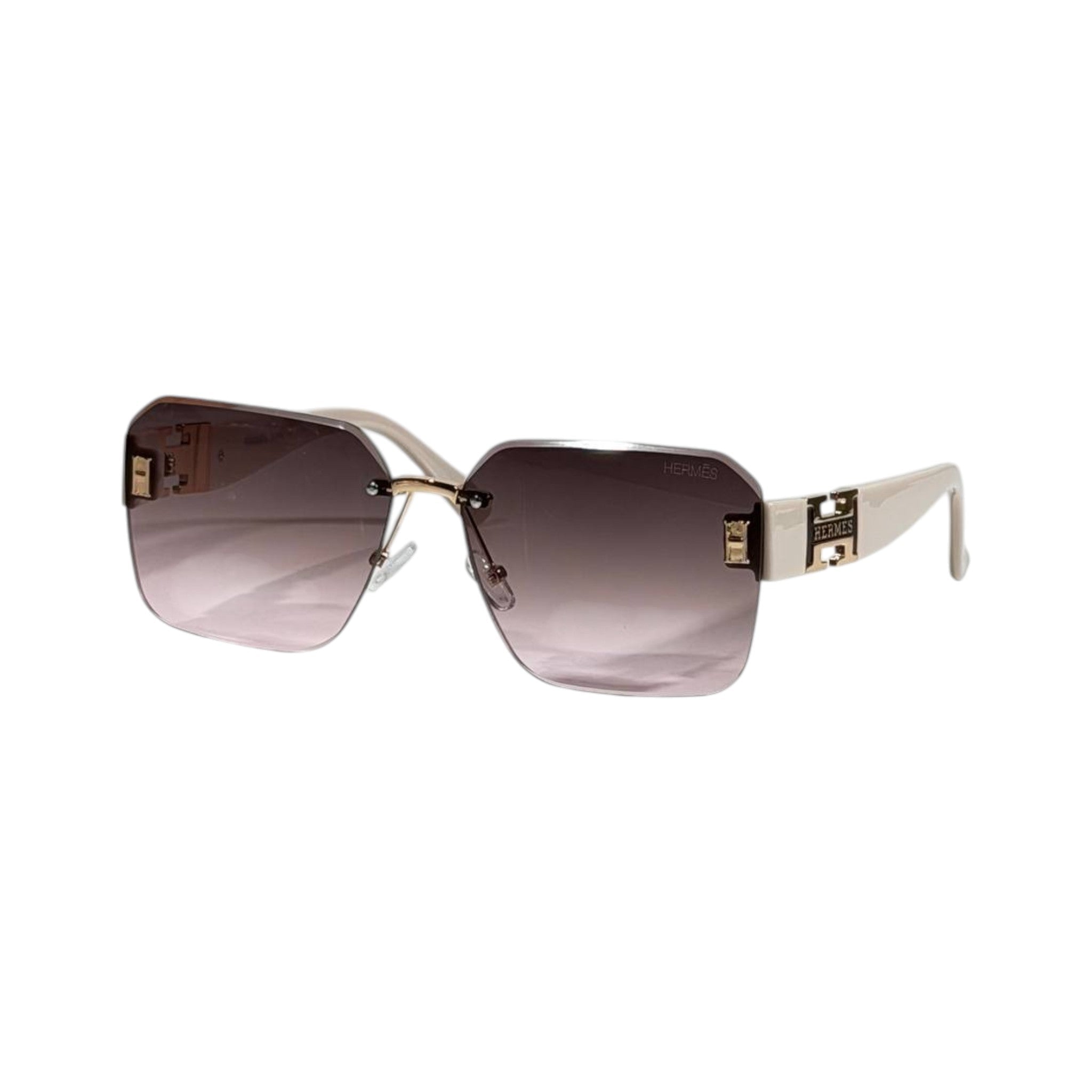 Hermès Rimless Oversized Sunglasses 🤍✨ Luxury Women Designer UV Protection Shades - MASTERPIECE