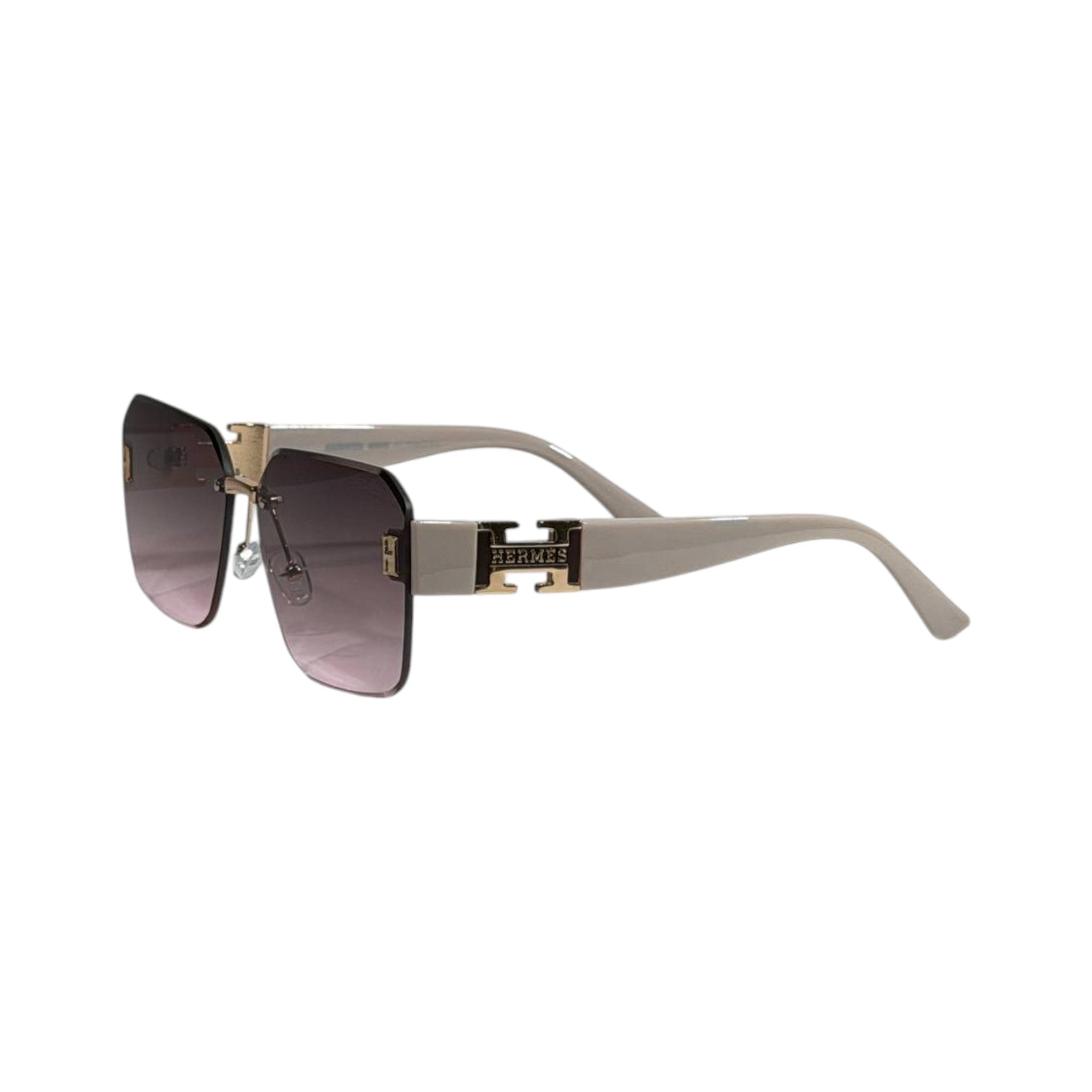 Hermès Rimless Oversized Sunglasses 🤍✨ Luxury Women Designer UV Protection Shades - MASTERPIECE