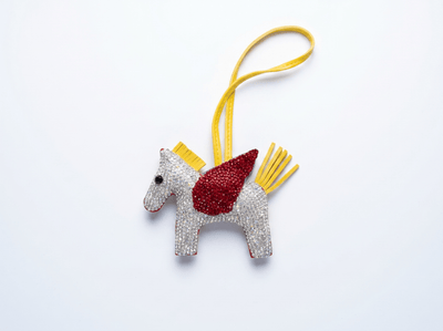 🦄 HERMÈS Rodeo Pegasus Crystal Charm – Ruby Wing Edition ❤️✨ - MASTERPIECE