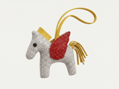 🦄 HERMÈS Rodeo Pegasus Crystal Charm – Ruby Wing Edition ❤️✨ - MASTERPIECE