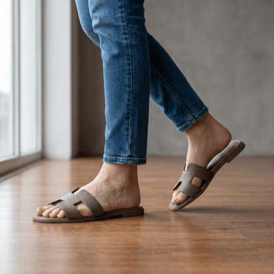 Hermès Taupe Flat Slides 🤎✨ - MASTERPIECE