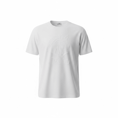 Hermès White Embroidered T-Shirt 🤍✨ Horse Graphic Edition - MASTERPIECE