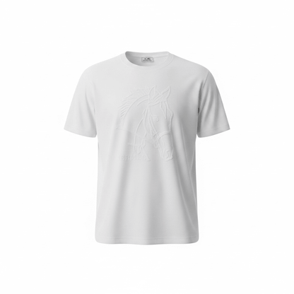 Hermès White Embroidered T-Shirt 🤍✨ Horse Graphic Edition - MASTERPIECE