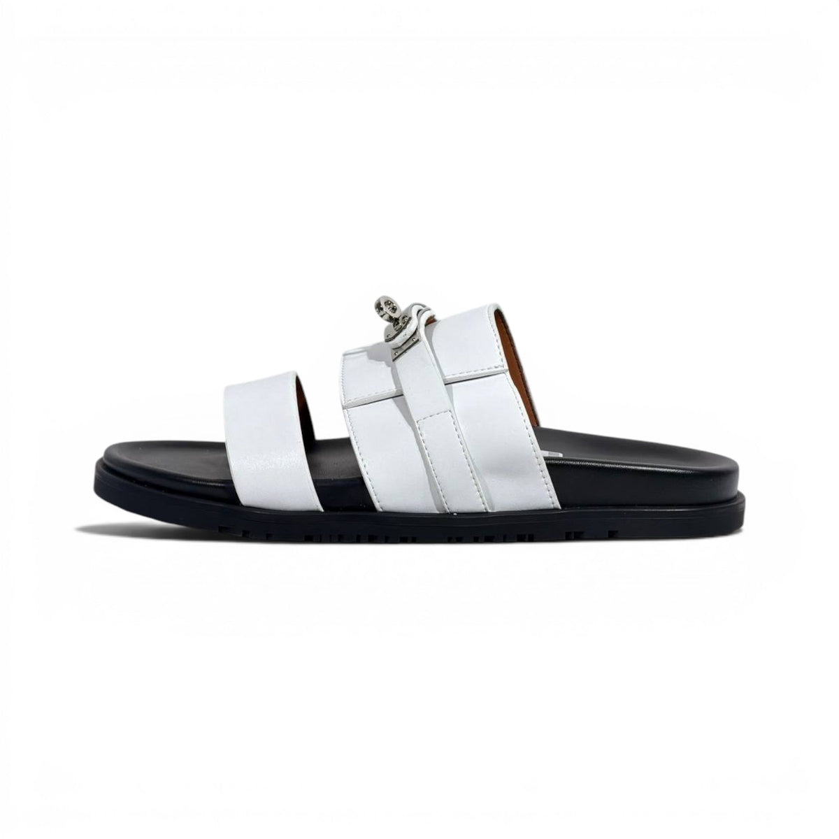 Hermès White Luxury Slide Sandals – Premium Designer Summer Slippers 🤍✨ - MASTERPIECE