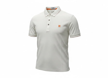 Hermès White Polo Shirt 🤍🧡 Elegant Minimal Luxury - MASTERPIECE