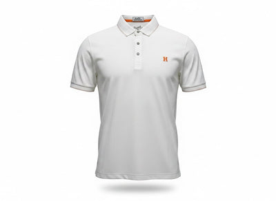 Hermès White Polo Shirt 🤍🧡 Elegant Minimal Luxury - MASTERPIECE