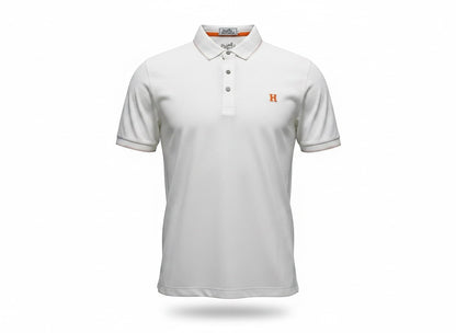 Hermès White Polo Shirt 🤍🧡 Elegant Minimal Luxury - MASTERPIECE