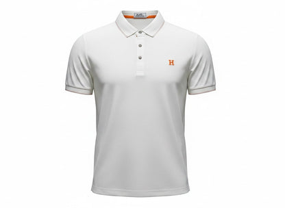 Hermès White Polo Shirt 🤍🧡 Elegant Minimal Luxury - MASTERPIECE