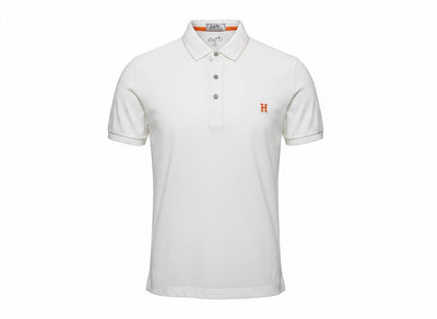 Hermès White Polo Shirt 🤍🧡 Elegant Minimal Luxury - MASTERPIECE
