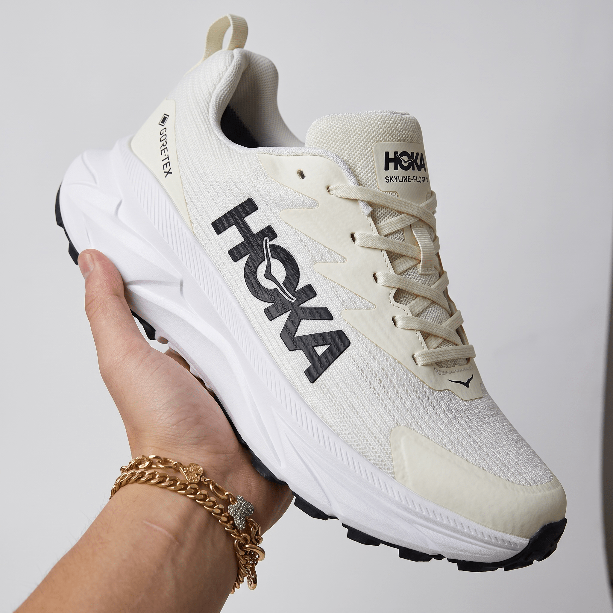 🤍 HOKA Skyline Float GTX Trail Running Shoes – White/Black - MASTERPIECE