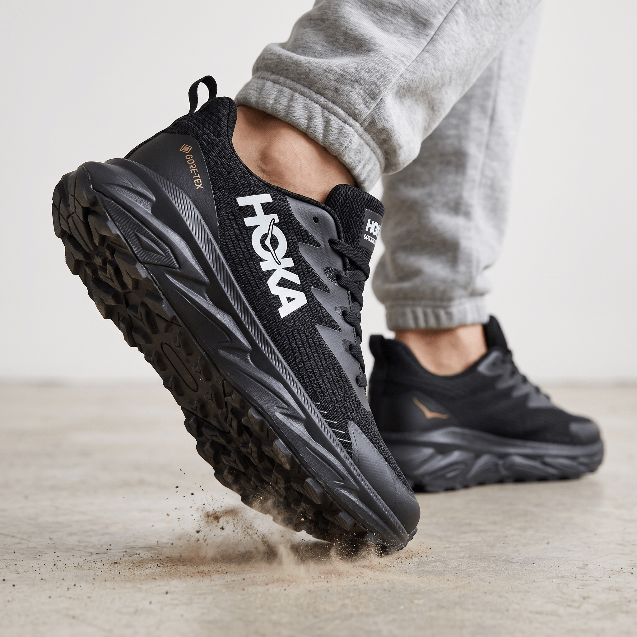 🖤 HOKA Stinson Evo GTX Trail Running Shoes – Triple Black big size - MASTERPIECE