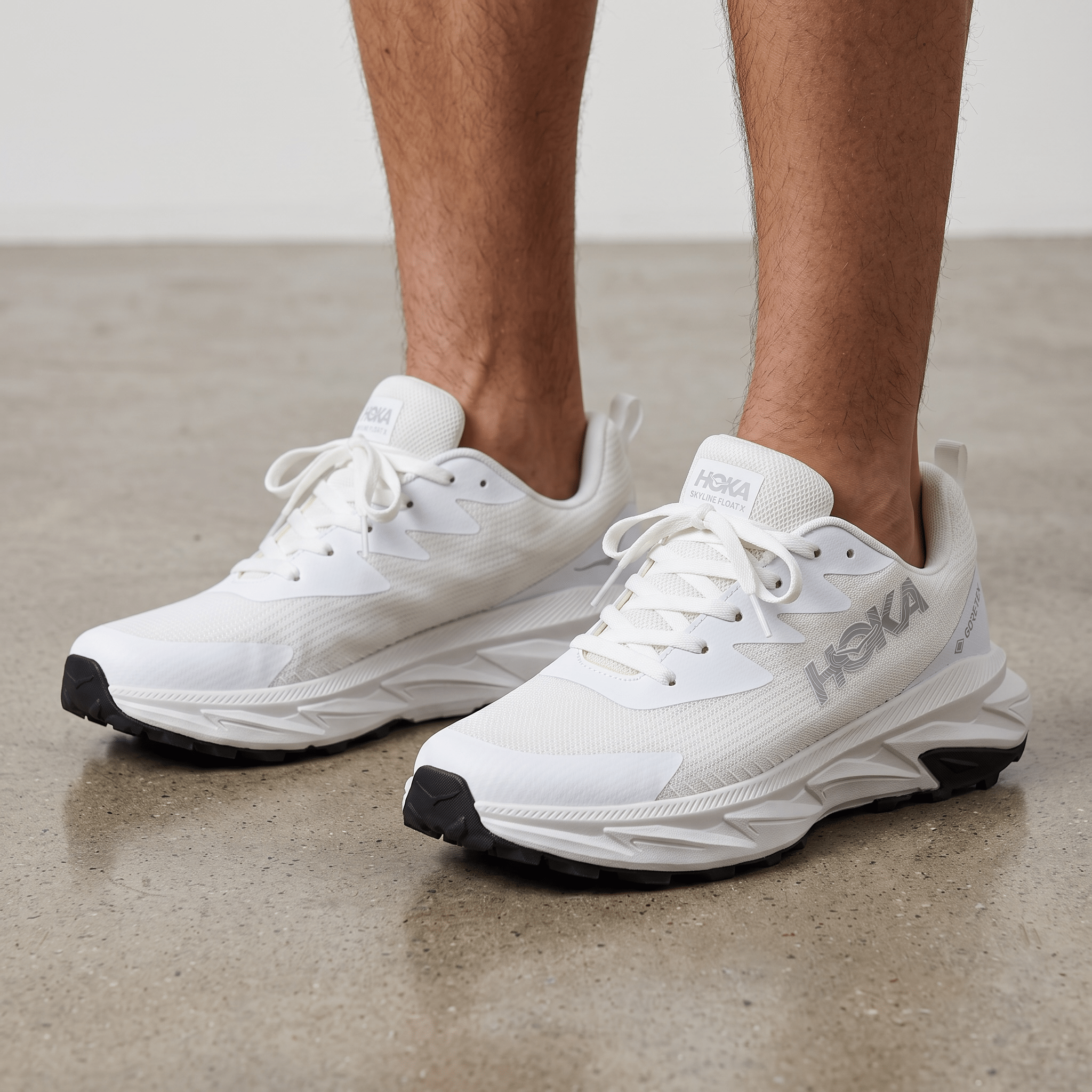 🤍 HOKA Stinson Evo GTX Trail Running Shoes – Triple White big size sneaker - MASTERPIECE