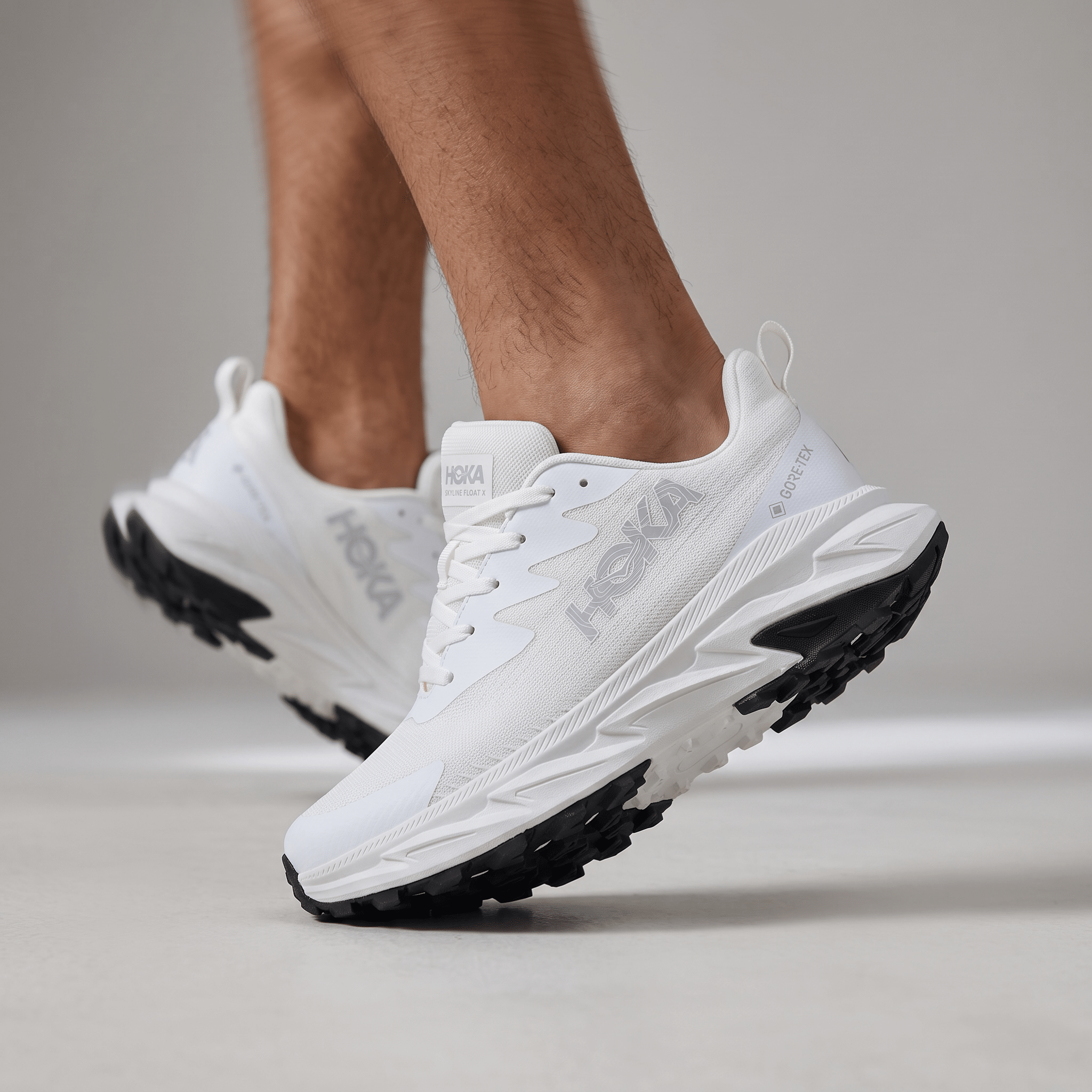 🤍 HOKA Stinson Evo GTX Trail Running Shoes – Triple White big size sneaker - MASTERPIECE