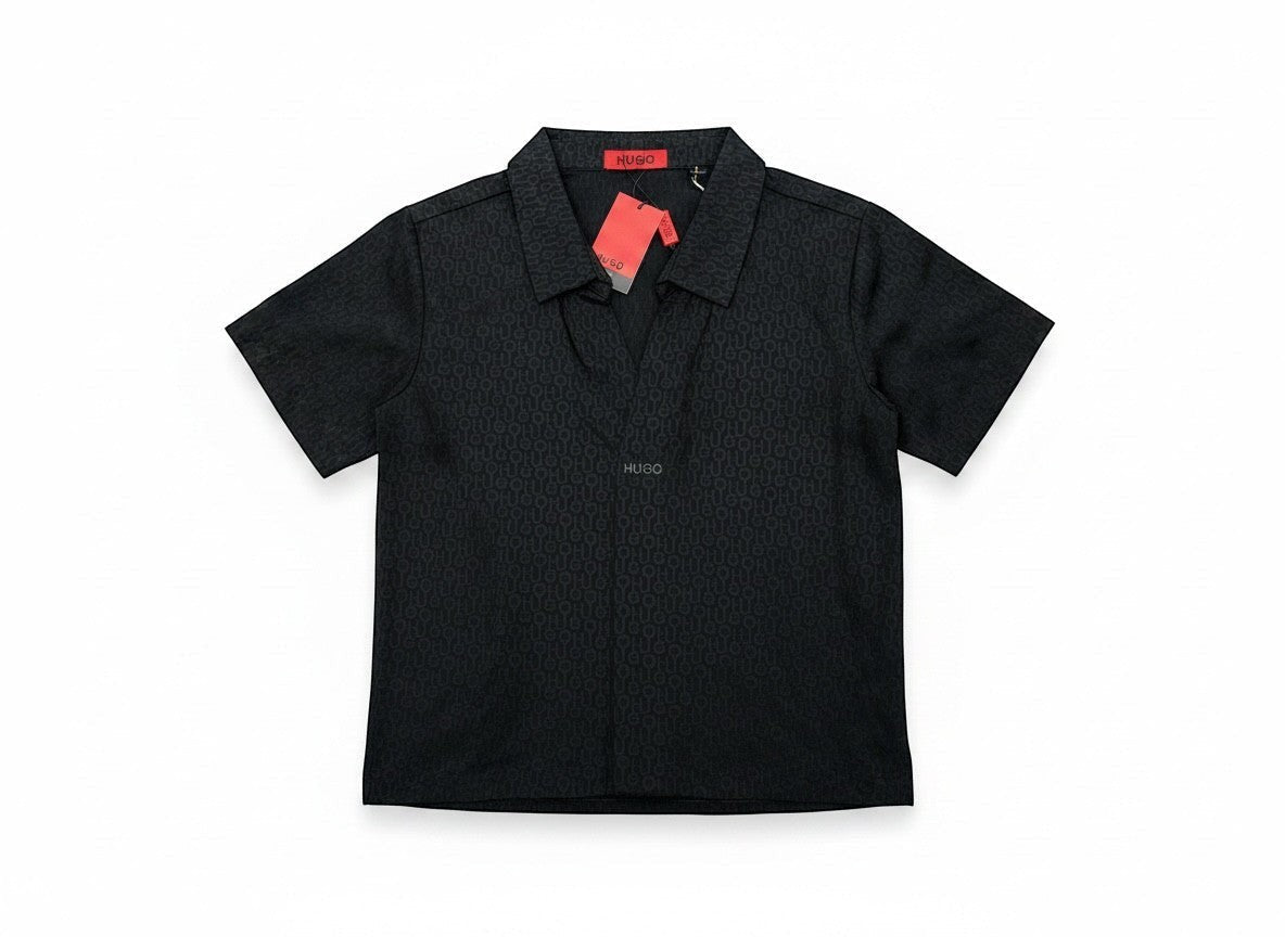 HUGO All - Over Monogram Shirt 🖤🔥 Premium Statement Piece - MASTERPIECE