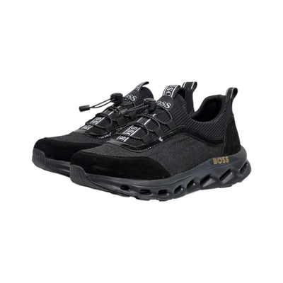🖤 Hugo Boss All Black Luxury Runner Sneakers 👟⚡ - MASTERPIECE