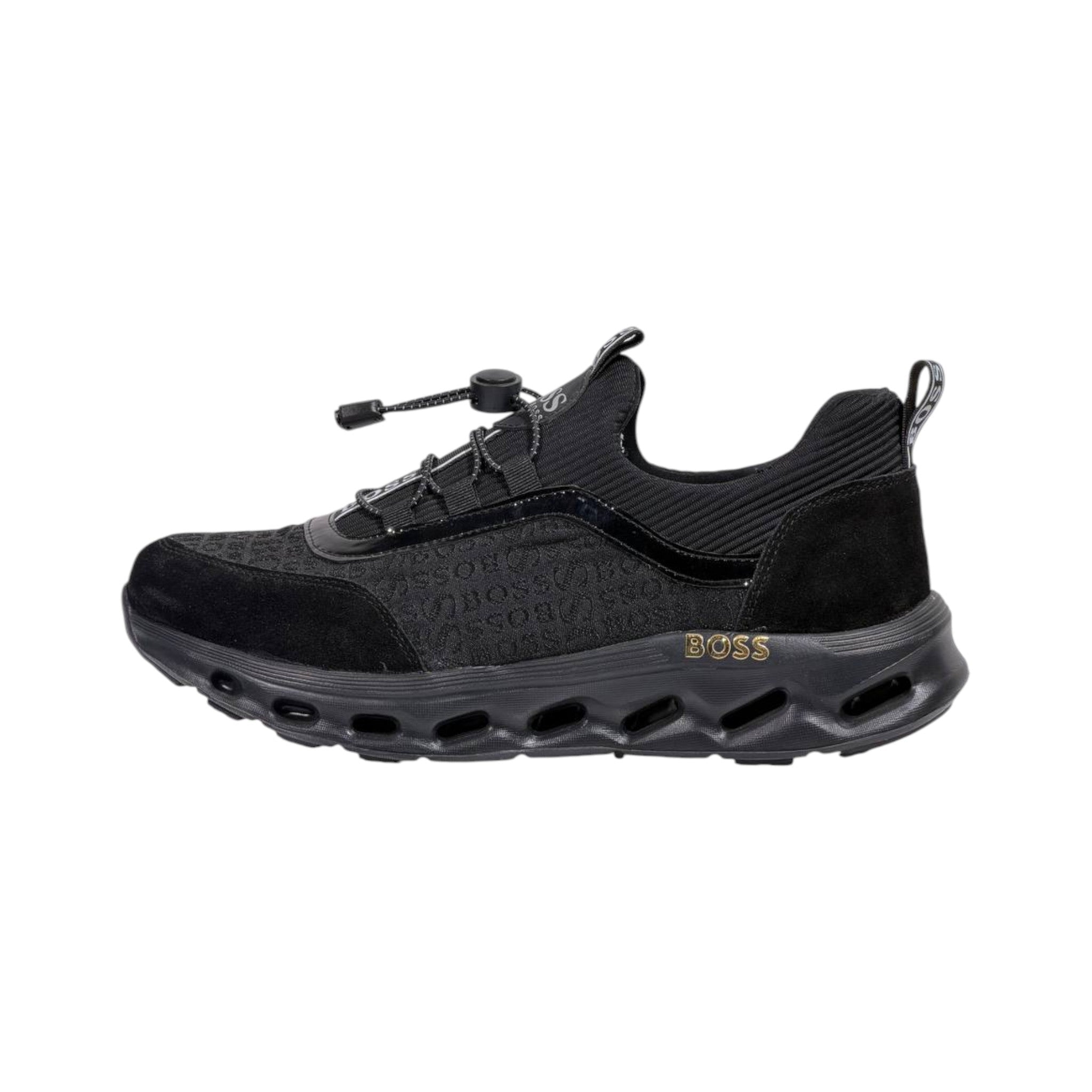 🖤 Hugo Boss All Black Luxury Runner Sneakers 👟⚡ - MASTERPIECE