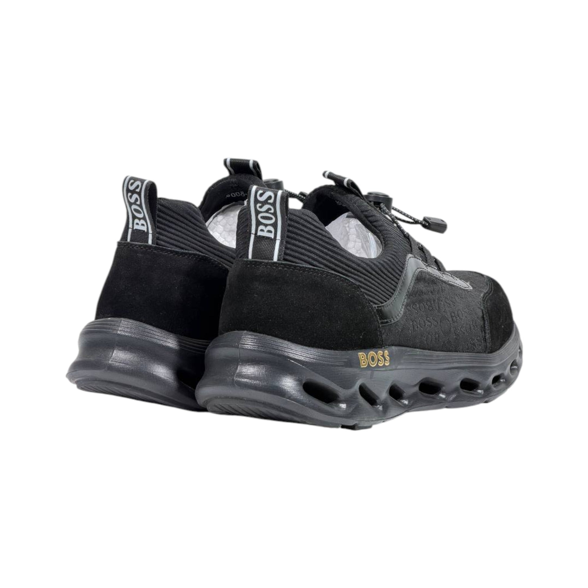 🖤 Hugo Boss All Black Luxury Runner Sneakers 👟⚡ - MASTERPIECE