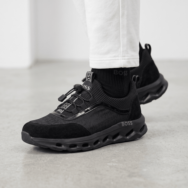 Hugo Boss All Black Luxury Runner Sneakers