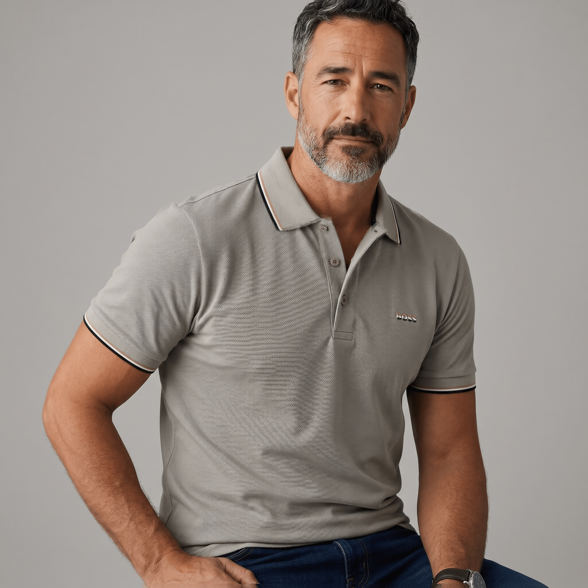 🤍✨ Hugo Boss Beige Luxury Polo Shirt – Timeless Smart Casual Essential 👔🔥 - MASTERPIECE