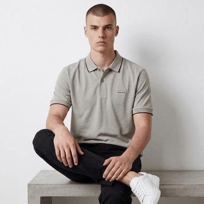 🤍✨ Hugo Boss Beige Luxury Polo Shirt – Timeless Smart Casual Essential 👔🔥 - MASTERPIECE