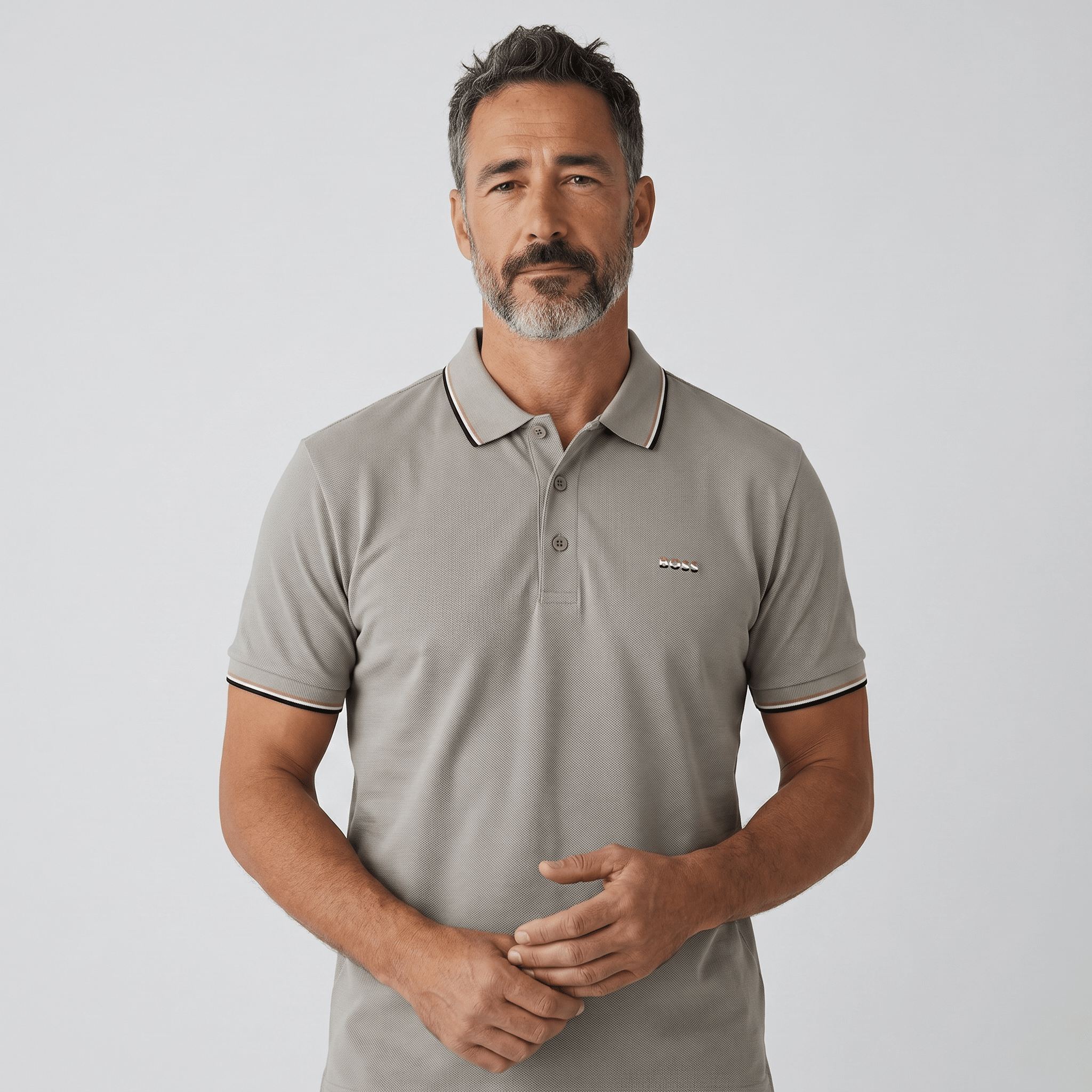 🤍✨ Hugo Boss Beige Luxury Polo Shirt – Timeless Smart Casual Essential 👔🔥 - MASTERPIECE