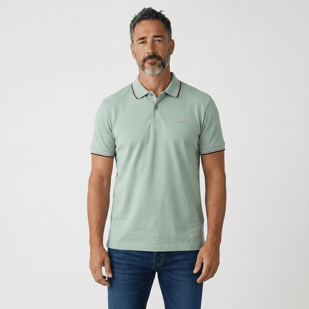 🤍✨ Hugo Boss Beige Luxury Polo Shirt – Timeless Smart Casual Essential 👔🔥 - MASTERPIECE