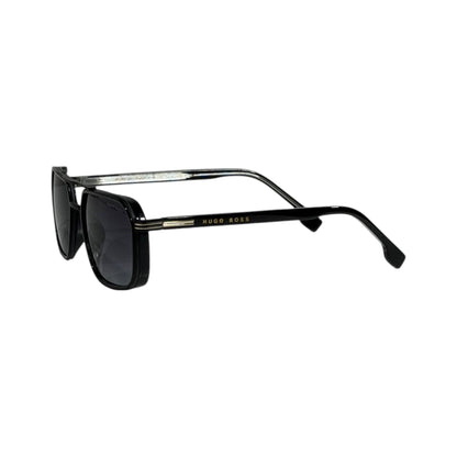 Hugo Boss Double Bridge Square Sunglasses – Black Luxury Frame 🕶️🖤 - MASTERPIECE