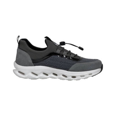 🩶🖤 Hugo Boss Grey & Black Luxury Runner Sneakers 👟⚡ - MASTERPIECE