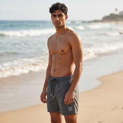 Hugo Boss Grey Swim Shorts – Minimal Luxury Quick - Dry Fit 🌊🩶 - MASTERPIECE