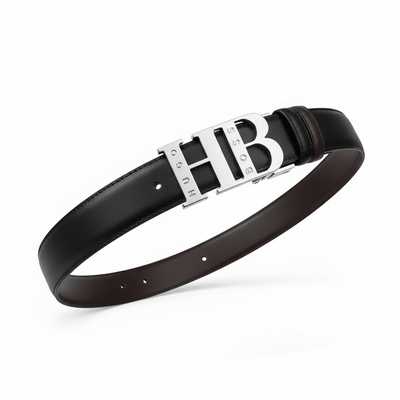 Hugo Boss HB Logo Reversible Leather Belt 🔥 | Black & Brown Signature - MASTERPIECE