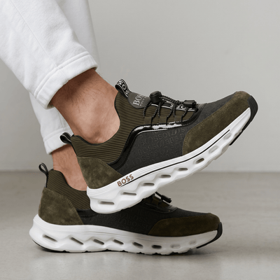 💚🖤 Hugo Boss Lightweight Slip-On Runner Sneakers 👟⚡ - MASTERPIECE