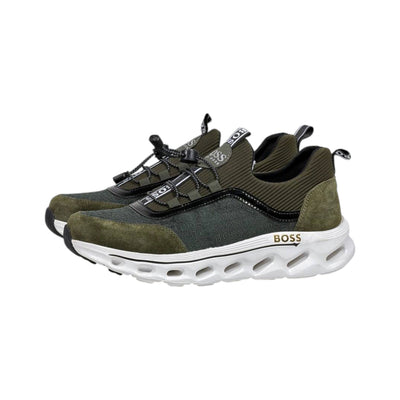 💚🖤 Hugo Boss Lightweight Slip-On Runner Sneakers 👟⚡ - MASTERPIECE