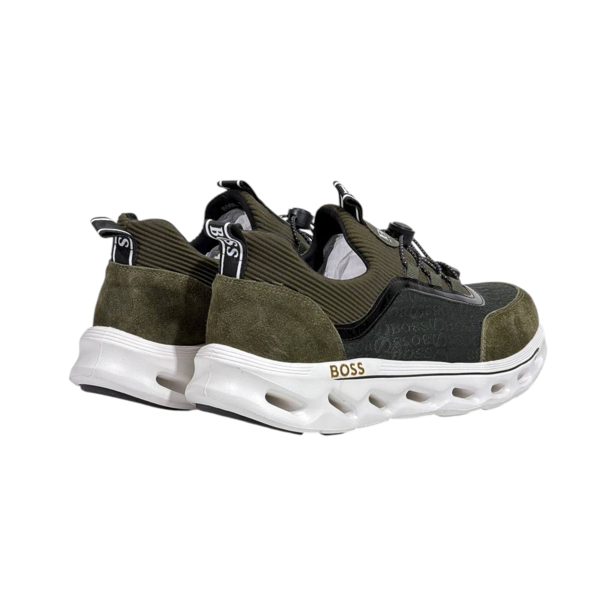 💚🖤 Hugo Boss Lightweight Slip-On Runner Sneakers 👟⚡ - MASTERPIECE