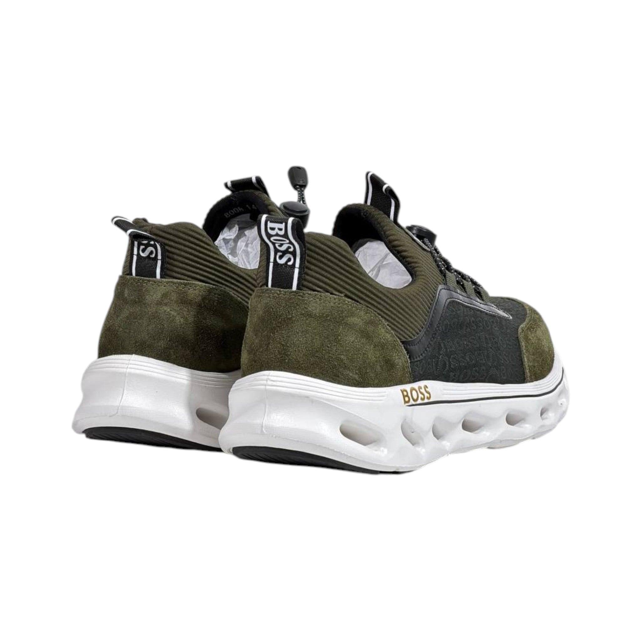 💚🖤 Hugo Boss Lightweight Slip-On Runner Sneakers 👟⚡ - MASTERPIECE