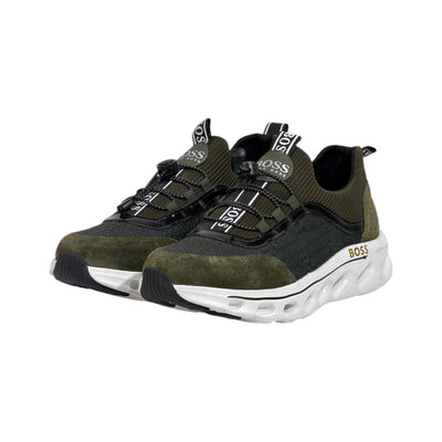 💚🖤 Hugo Boss Lightweight Slip-On Runner Sneakers 👟⚡ - MASTERPIECE