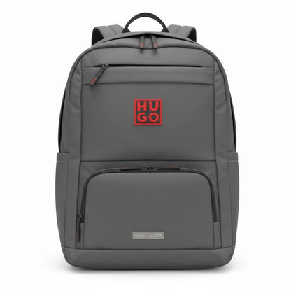 Hugo Boss Premium Grey Backpack – Stylish Laptop & Travel Backpack 🎒✨ - MASTERPIECE
