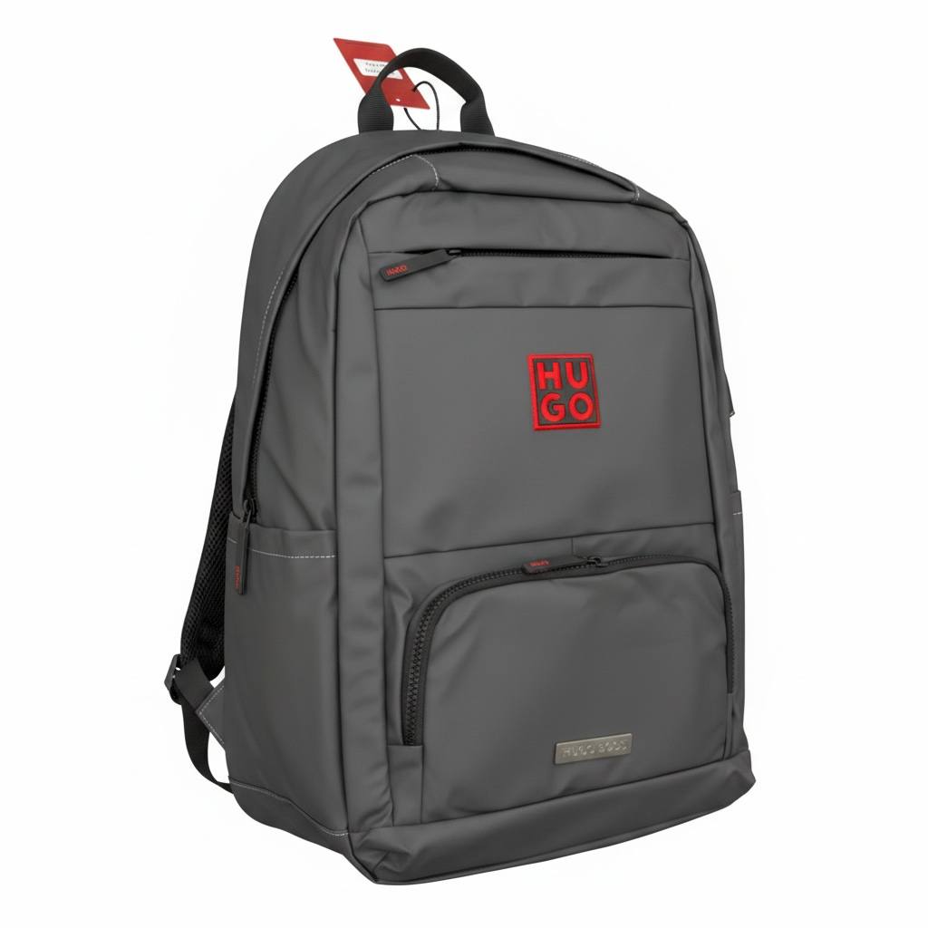 Hugo Boss Premium Grey Backpack – Stylish Laptop & Travel Backpack 🎒✨ - MASTERPIECE