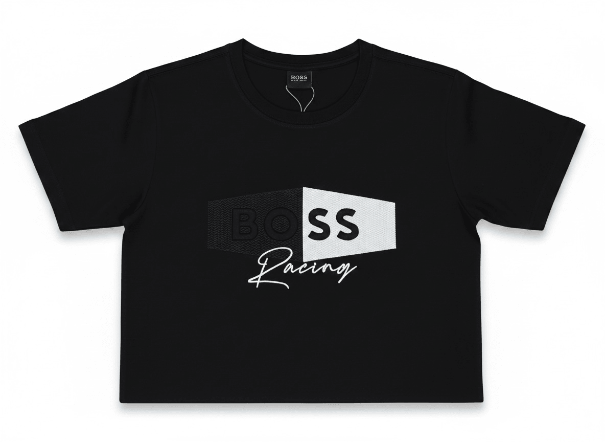 HUGO BOSS Racing Black Graphic T-Shirt 🖤🏁 Sport Luxe Edition - MASTERPIECE