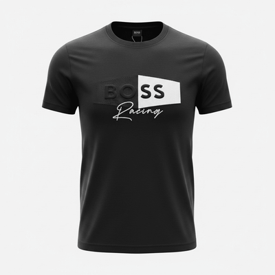 HUGO BOSS Racing Black Graphic T-Shirt 🖤🏁 Sport Luxe Edition - MASTERPIECE