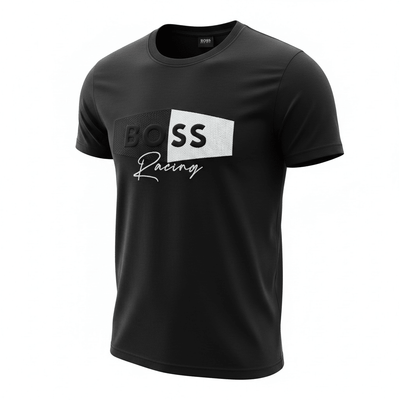HUGO BOSS Racing Black Graphic T-Shirt 🖤🏁 Sport Luxe Edition - MASTERPIECE