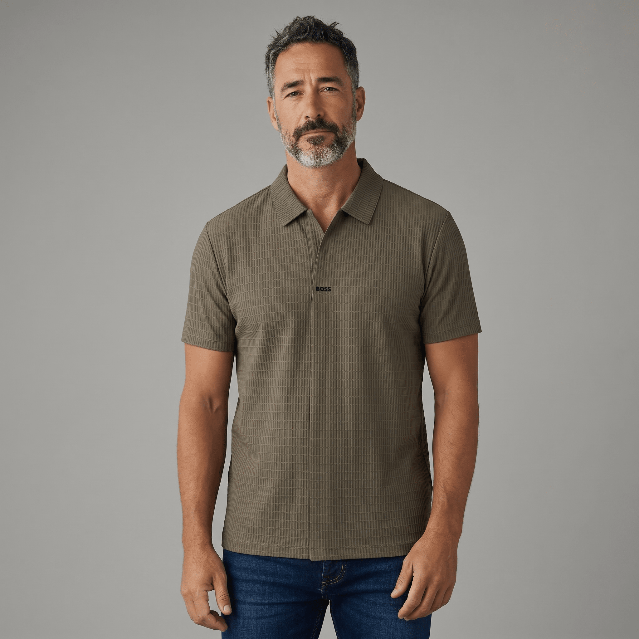 🤎🔥 Hugo Boss Textured Luxury Polo Shirt – Smart Casual Premium Edition 👔✨ - MASTERPIECE