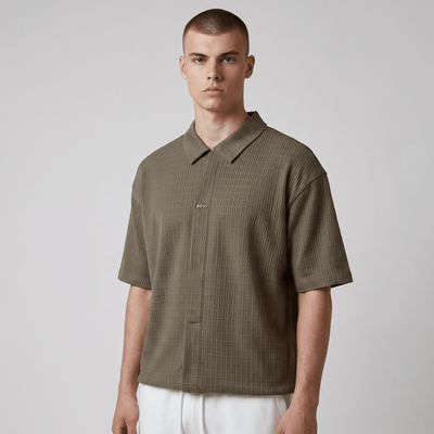 🤎🔥 Hugo Boss Textured Luxury Polo Shirt – Smart Casual Premium Edition 👔✨ - MASTERPIECE