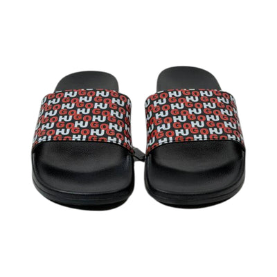Hugo Logo Print Slides – Black Edition 🔥🖤 - MASTERPIECE