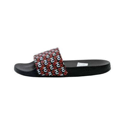 Hugo Logo Print Slides – Black Edition 🔥🖤 - MASTERPIECE