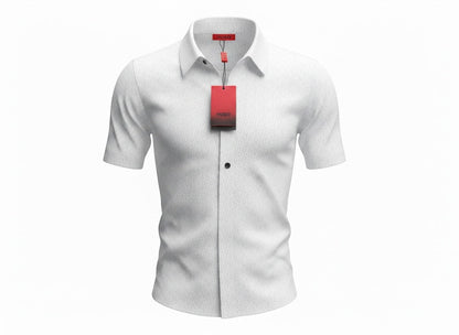HUGO White Monogram Shirt 🤍✨ Clean Luxury Essential - MASTERPIECE