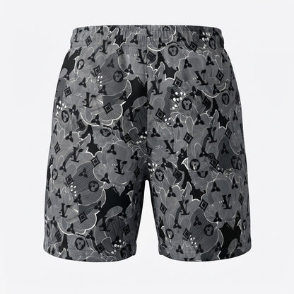 Louis Vuitton Monogram Floral Swim Shorts – Charcoal Grey 🩶🖤🌊