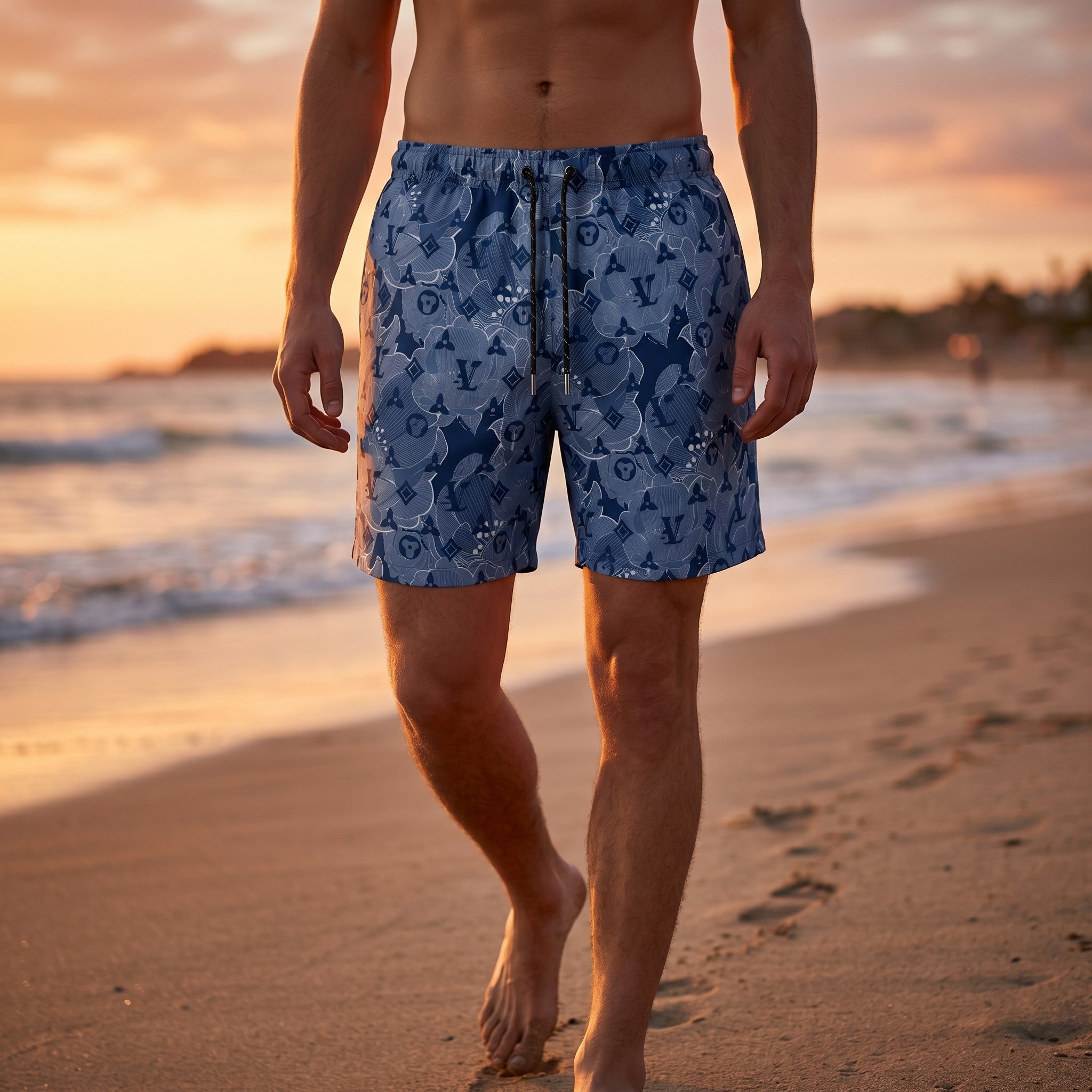 Louis Vuitton Blue Monogram Floral Swim Shorts 🌊💙🌺
